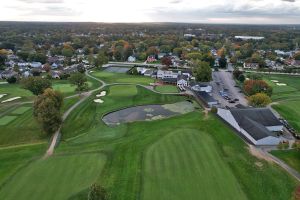 Wannamoisett 9th Approach Aerial